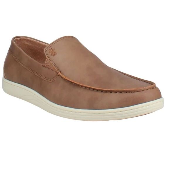 IZOD Men’s Slip On Shoes 10 Seapoint Loafers Tan Brown Memory Foam Lightweight - Picture 1 of 13